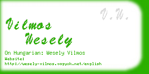 vilmos wesely business card